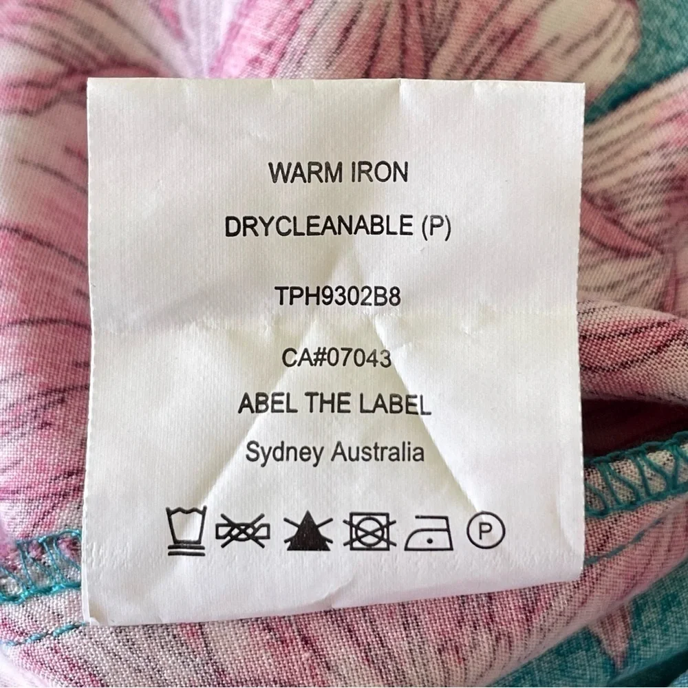 Abel The Label Bonnie Floral Boho Yoke Maxi Skirt Teal Pink Large